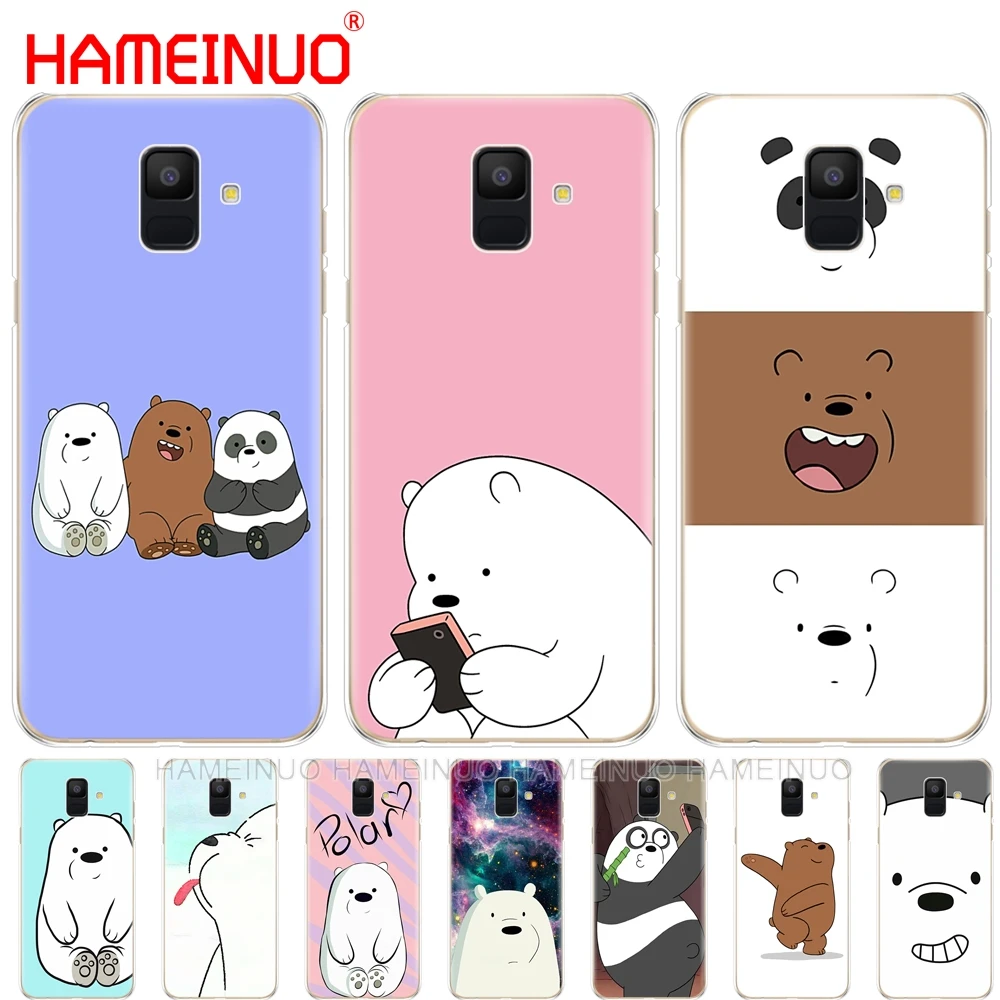 

We Bare Ice Bear Panda style cover phone case for Samsung Galaxy J4 J6 J8 A9 A7 2018 A6 A8 2018 PLUS j7 duo