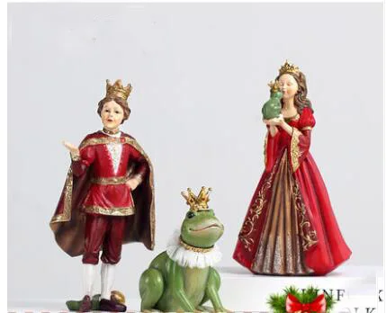

European creative Snow White frog Prince resin ornaments crafts furnishings home living room children's room decoration