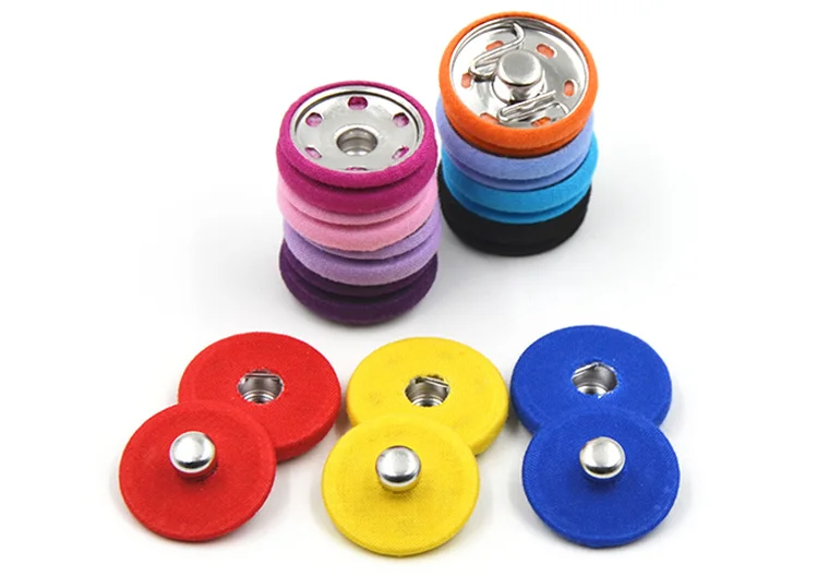 

6pcs/lot Color cloth metal snap button buckle invisible coat button women button clothes sweater button 15mm-25mm