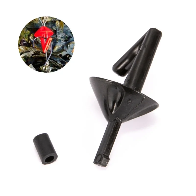 20 pcs Top Quality Black Impact Bait Shields Sea Fishing Rig Hook Bait Holder Clip 