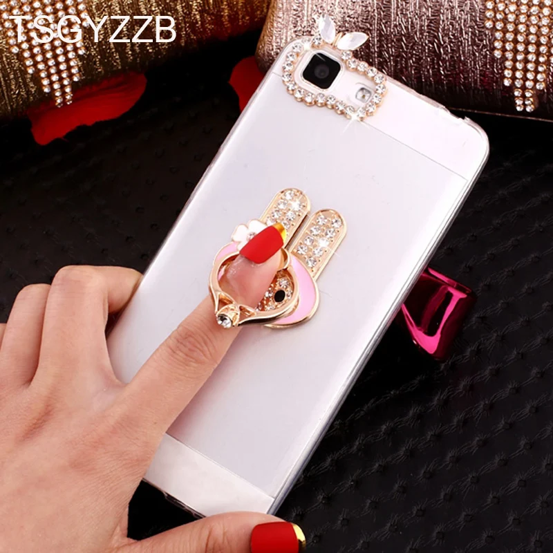 

Silicone Case For iPhone 7 7Plus 6 6Plus 5 5S SE Cute Soft TPU Cover Finger Ring Holder With Desk Stand For iPhone 6S 8Plus X 8