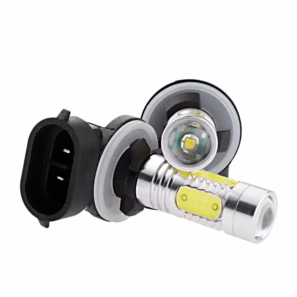 2 шт./лот 11 Вт H27 881 880 889 890CREE XP-E Q5 4-COB LED объектив для проектора автомобиля DRL