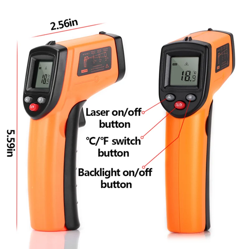 Купить lumiparty цифровой инфракрасный термометр температурная пирометр ...