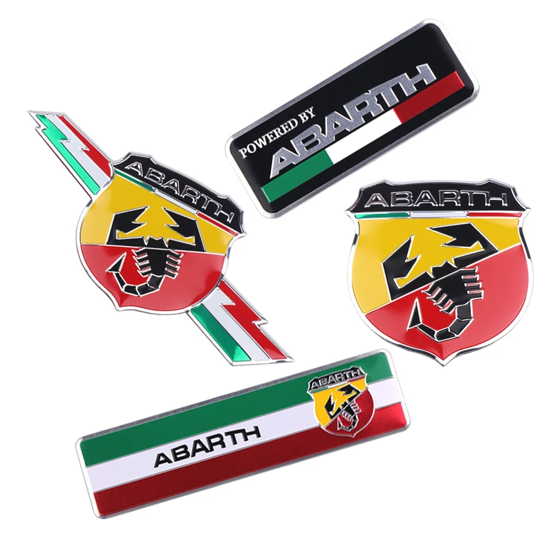 

Metal Aluminum Italy Sticker Scorpion Adhesive Abarth Badge Decal Emblem for Fiat Viaggio Abarth Punto 124 125 500 Car Styling