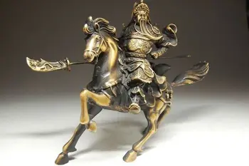 Rare Fine Chinese Bronze Statue Guan Gong & Horse NR Rare Fine Chinese Bronze Statue Guan Gong & Horse NR