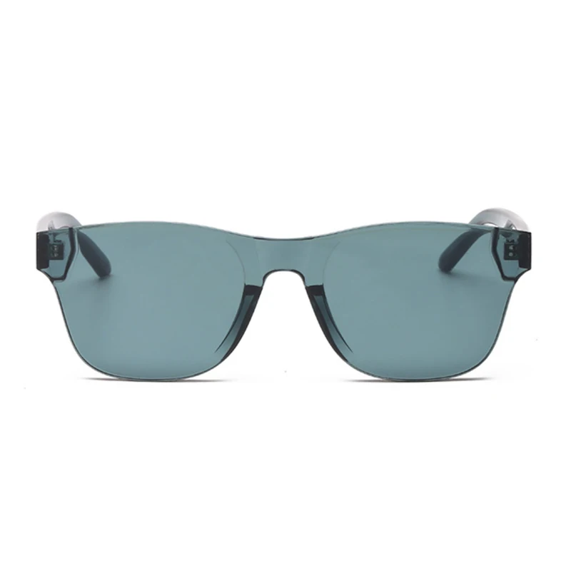 Прозрачные солнцезащитные очки карамельного цвета, женские цветные солнечные очки без оправы, солнцезащитные очки без оправы для мужчин