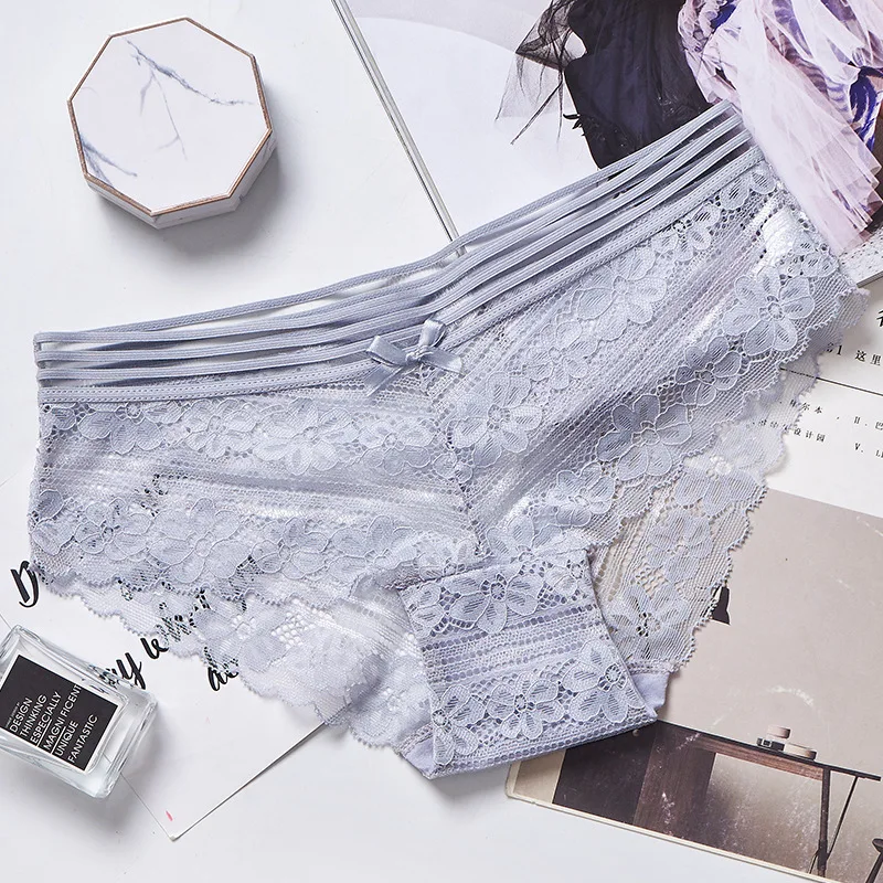 

Panties Women underwear cotton hollow sexy low waist speed sell through lace no trace women briefs best selling 2018 products