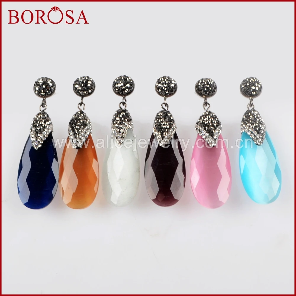 Женские серьги-подвески BOROSA 5 пар серьги с искусственным кошачьим глазом длинные