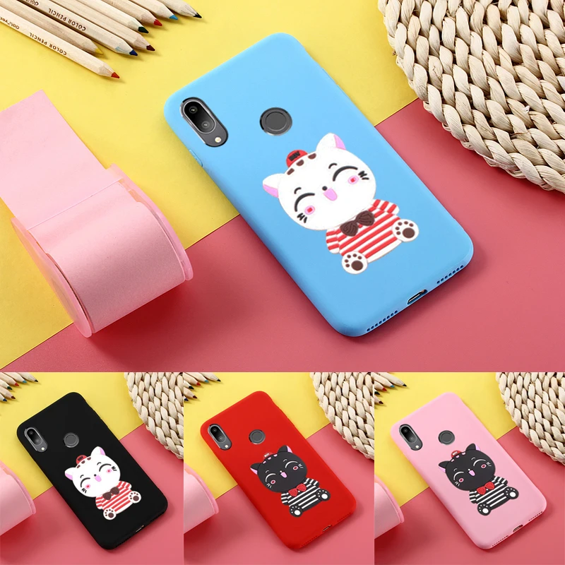Чехол Lucky cat 3D из ТПУ ярких цветов для Huawei P20 Lite Pro мягкий силиконовый чехол Huawai Plus |