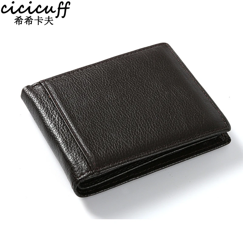 

Short Men Wallets Genuine Leather Small Slim Male Purse Rfid Wallet Card Wallet Casual Billfold Men's Portfolio Portefeuille