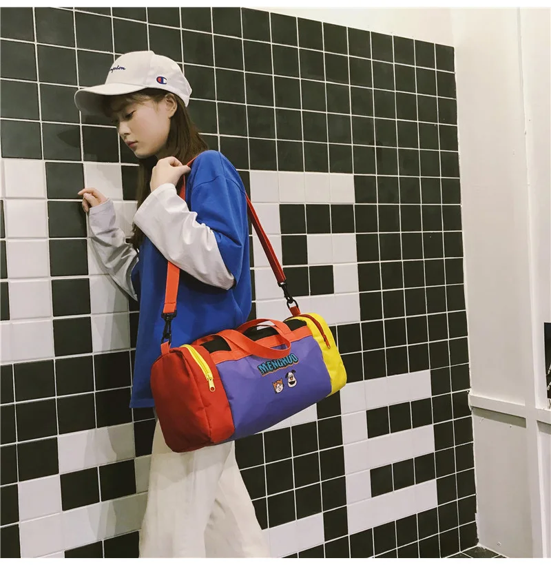 Menghuo Ткань Оксфорд мультфильм женская сумка новая мода высокое качество личности хит цвет сумка на плечо Повседневная сумка