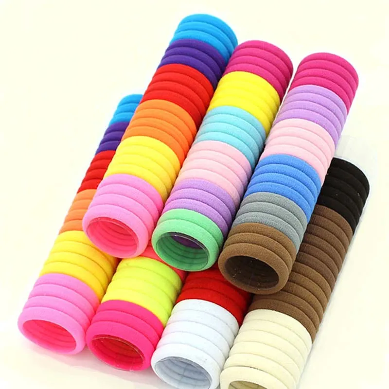 3cm 50pcs/lot Hair Accessories kids Rubber bands Scrunchie Elastic Hair Bands Girls Headband