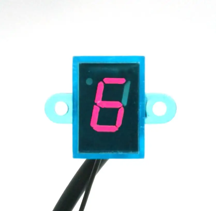 Digital N 6 Speed Motorcycle Gear Indicator Clutch Lever Gauge Meter Display