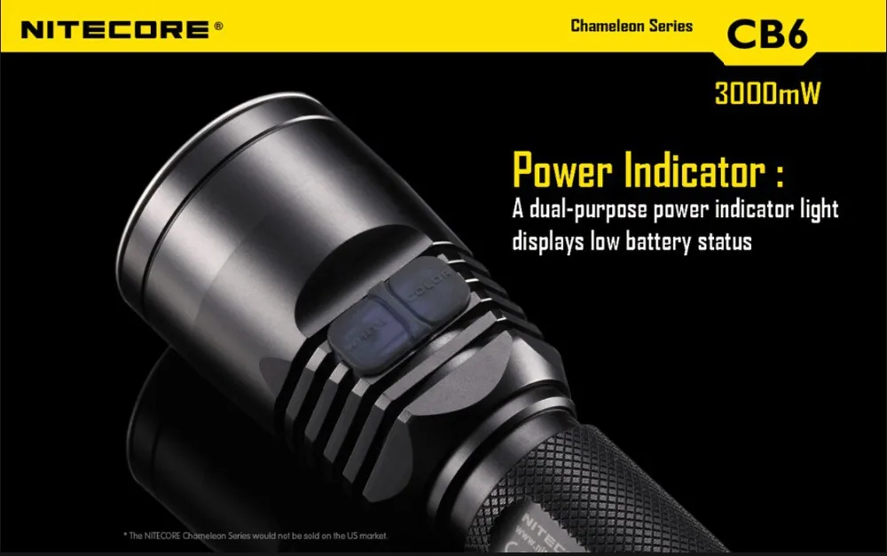 Nitecore CB6 CREE XP-G2 (R5) белый 440LM светодиодный фонарик + Мощный 3000 МВт синий свет, чтобы определить кровавый след фонарик