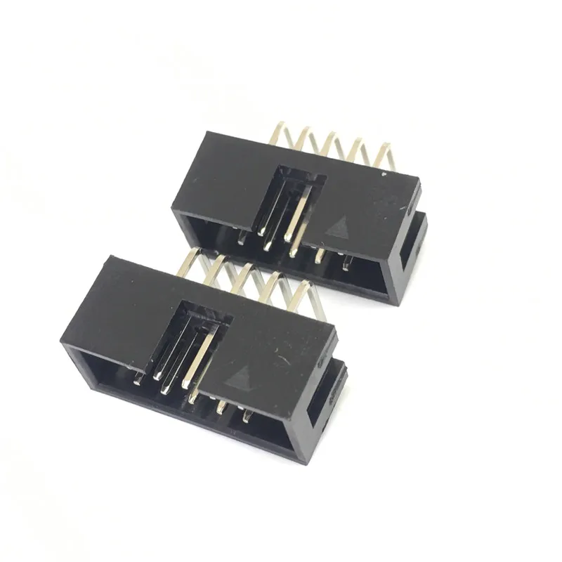 

10PCS DC3 10P 2.54mm Socket Header Connector ISP Male Double-spaced Straight IDC JTAG bend