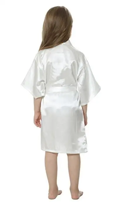 Silk Kid Robe Kimono Robes Bridesmaid Dress Children Bathrobe Sleepwear