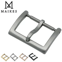 Maikes Новое поступление 12 мм 14 мм 16 мм 18 мм 20 мм 316L Нержавеющая сталь часы кожаный ремешок с пряжкой Band Watch застежка часы-днище - изображение