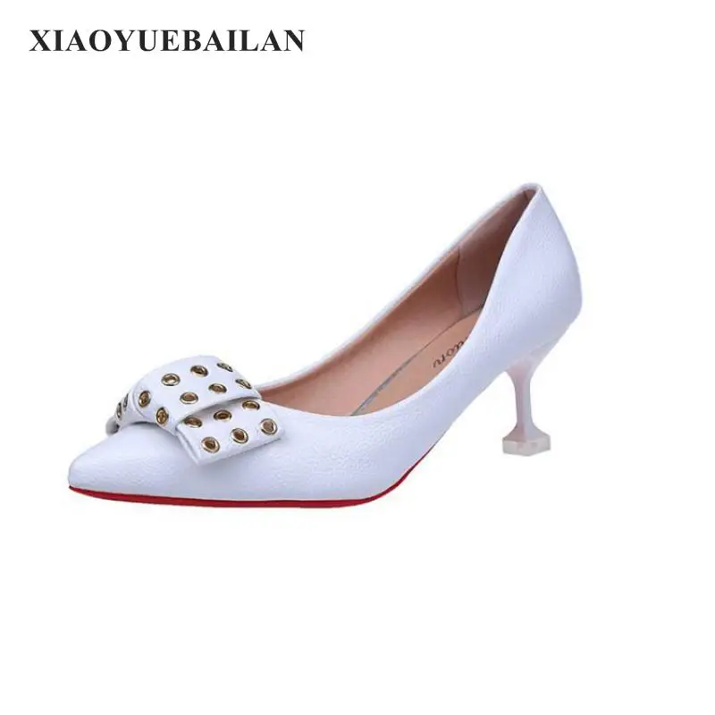 

2017 Autumn New Style Pointed Shoes, Bow Tie With High Wear Resistant Single Shoe Girl shoes