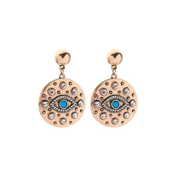 

New Bohemian Crystal Earrings for Women Round Statement Earring Wedding Gift Hanging Women Jewelry Accessory Handmade