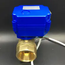 Горячая Распродажа DC12V BSP " моторизованный шаровой клапан DN25 Электрический автоматический клапан 5 проводов с сигналом отзывы