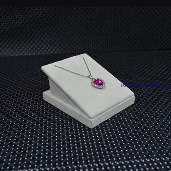 

Free Shipping Retail Beige Velvet Accessory Display Jewelry Necklace Pendant Stand Earring Holder Tower Jewelry Window Displays