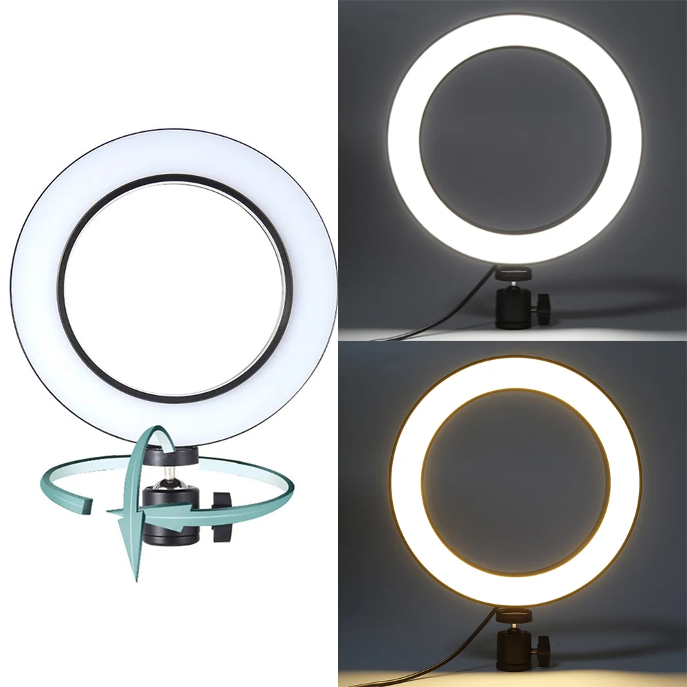 

Photo Studio Selfie LED Ring Light with Cell Phone Mobile Holder for Youtube Live Stream Makeup Camera Lamp for iPhone Android