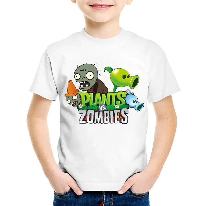 

Children Cartoon Print Plants Vs Zombies Funny Game T shirt Kids Summer Tees Boys/Girls Casual Great Tops Baby Clothes,HKP2140