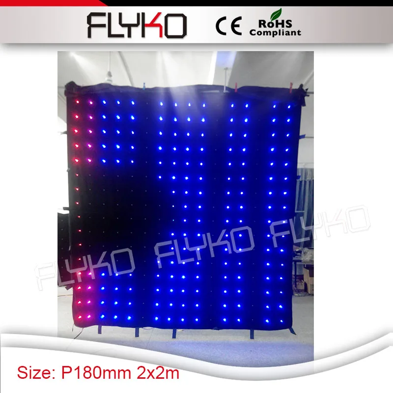

high brightness full color led lights display video P180mm led curtain 7ft*7ft