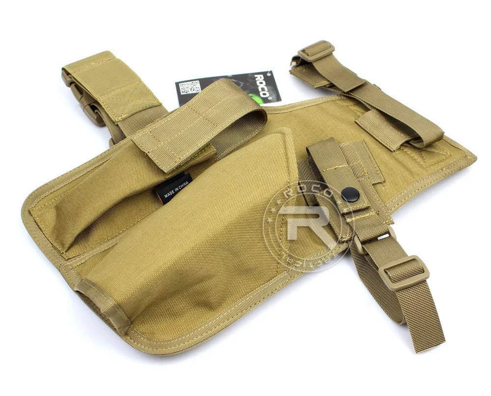 ROCOTACTICAL военный Molle ручной пистолет кобура MP7 Военная ножная КАПЛЕВИДНАЯ кобура с запасным подсумок Боевая ножная КАПЛЕВИДНАЯ сумка