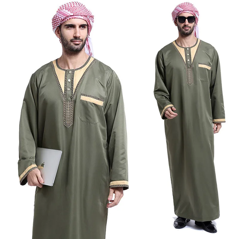 BOHOWAII мусульманская одежда мужская Тауб с длинными рукавами abaya Muslim Baju мусульманская Pria повседневное мусульманское платье