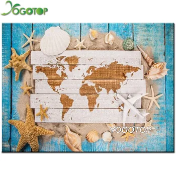 

YOGOTOP Diy Diamond Painting Cross Stitch World Map Starfish Full Diamond Embroidery crafts 5D Diamond Mosaic Home Decor VD933