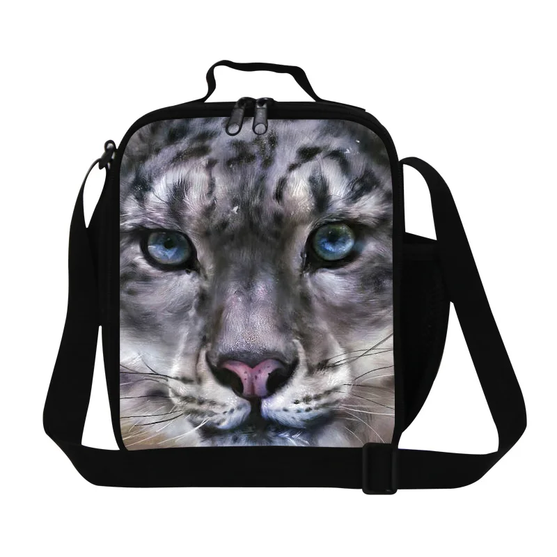 Dispalang Brand New Lunch Bags Square Designer Tiger Head 3D Printing