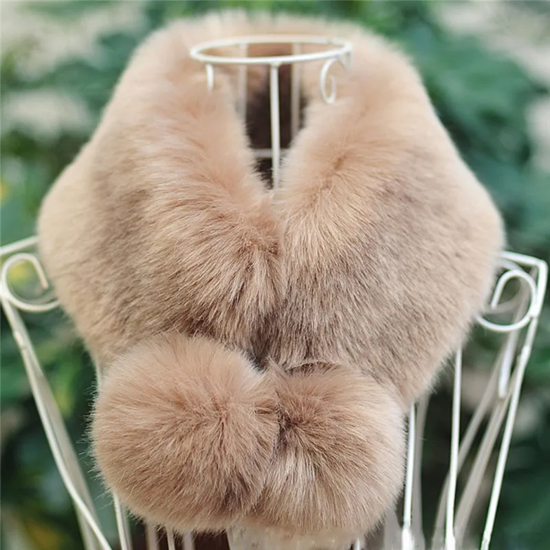 

Winter Women' Fur Collar Scarf Korean Ball Imitation Rex Rabbit Fur Warm Scarves Warp Muffler 010