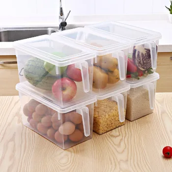 

Tacy 5 Liters Clear Plastic Storage Box Refrigerator Storage Organizer Kitchen Collecting Box with Lids