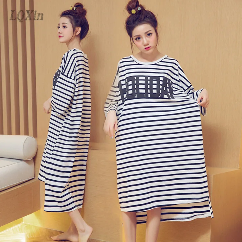LQXin Women Striped Letter Print 