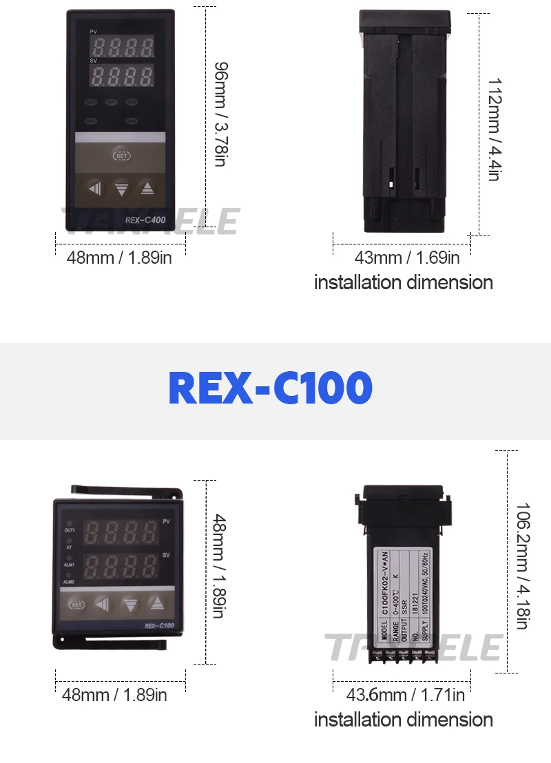 Цифровой Термостат Термометр SSR выход реле выход цифровой регулятор температуры REX-C100 C400 C700 C900 терморегулятор