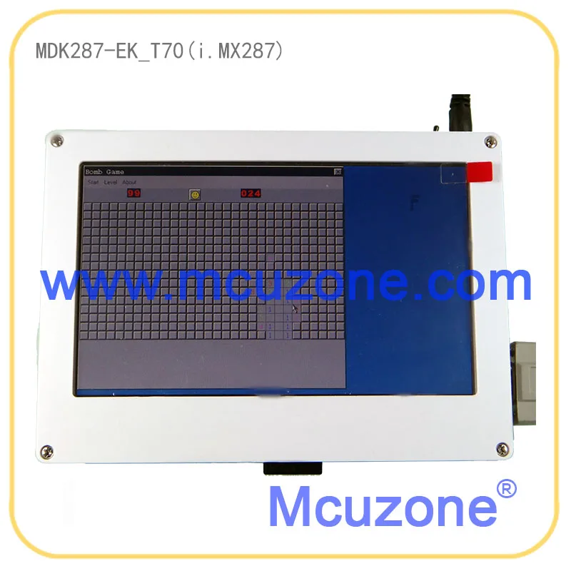 

Freescale i.MX287 development Kit, MDK287-EK_T70, 454MHz CPU, 128MB DDR2, 256MB NAND, 7" 800480 LCD, Ethernet x 2, CAN x 2