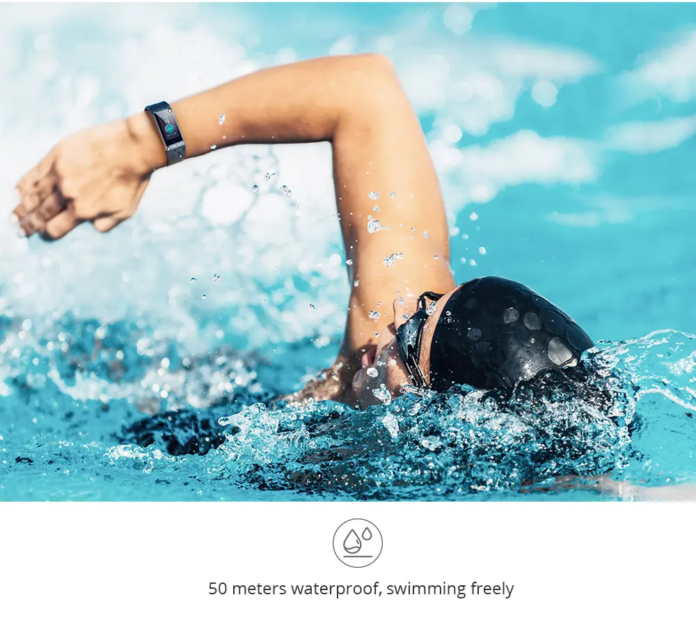 English Version Huami AMAZFIT Smartband Bluetooth 4.1 GPS Heart Rate Monitor 50m Swimming Waterproof 12 Days Battery Life (9)