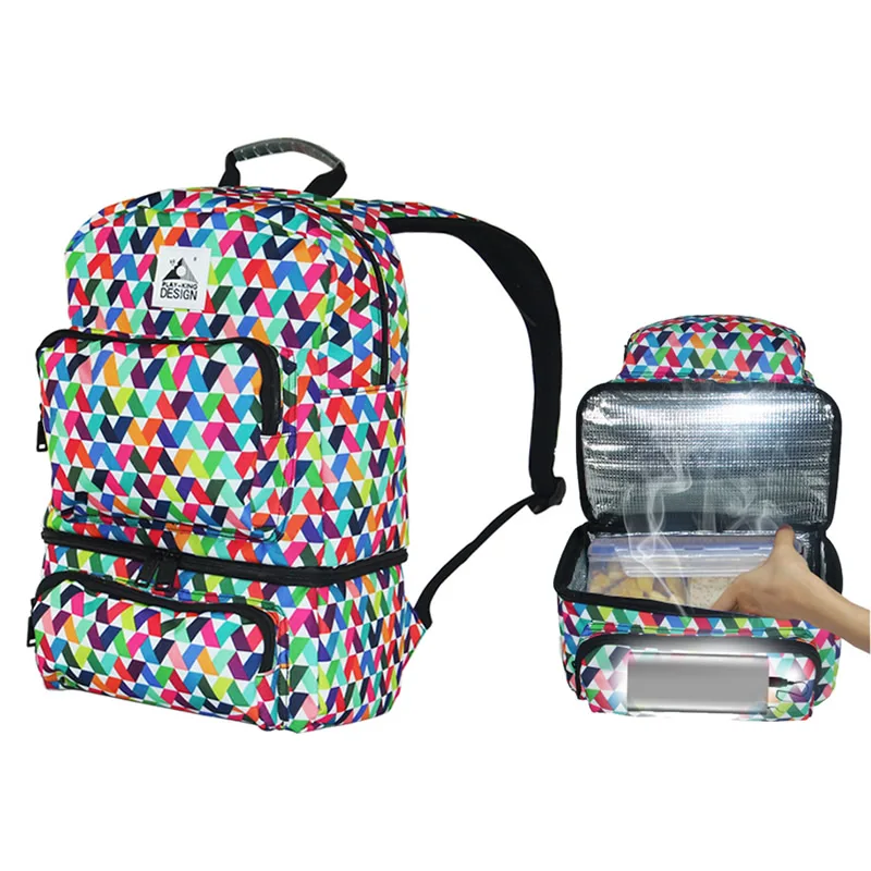 USB нагрев 20л сумки для пикника из алюминиевой фольги охладитель рюкзак Термоизолированный мешок льда коробка-сумка для обеда на открытом воздухе пикника сумки через плечо
