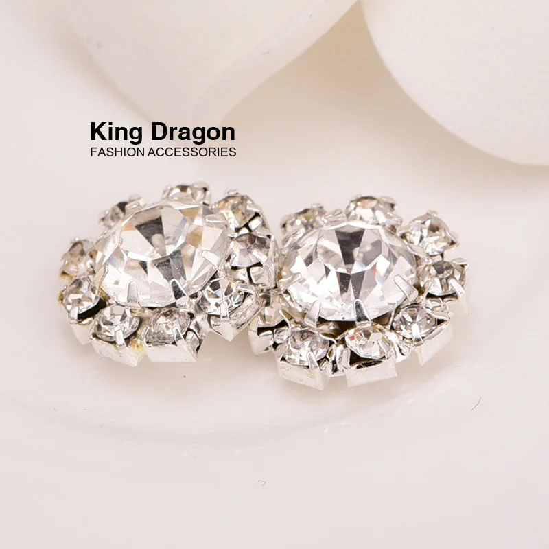 

Clear Rhinestone Embellishment Used As Flower Center 13MM 20PCS/lot Silver Color Flatback KD27 DIY Craft Accessories KD27