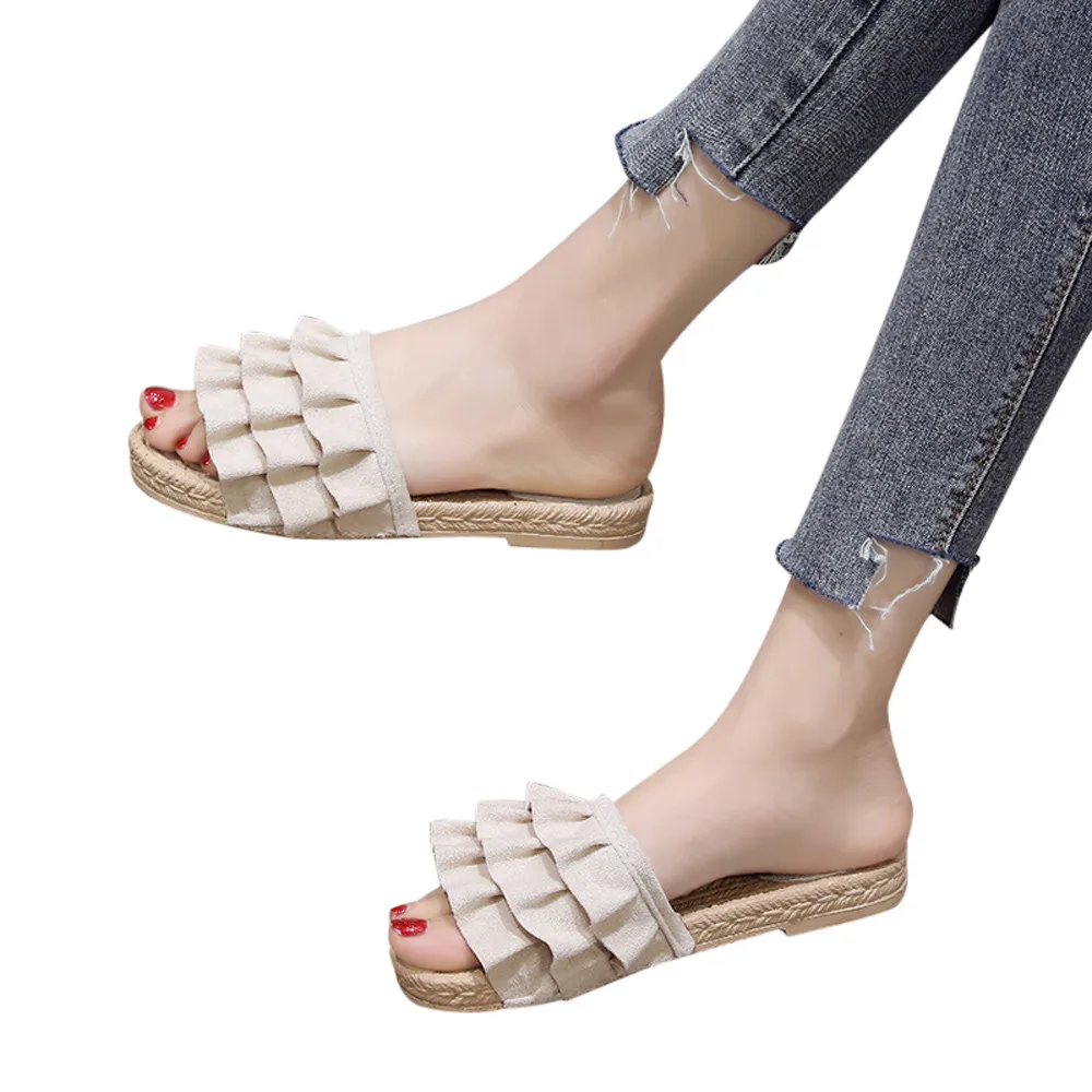 flat heel slippers