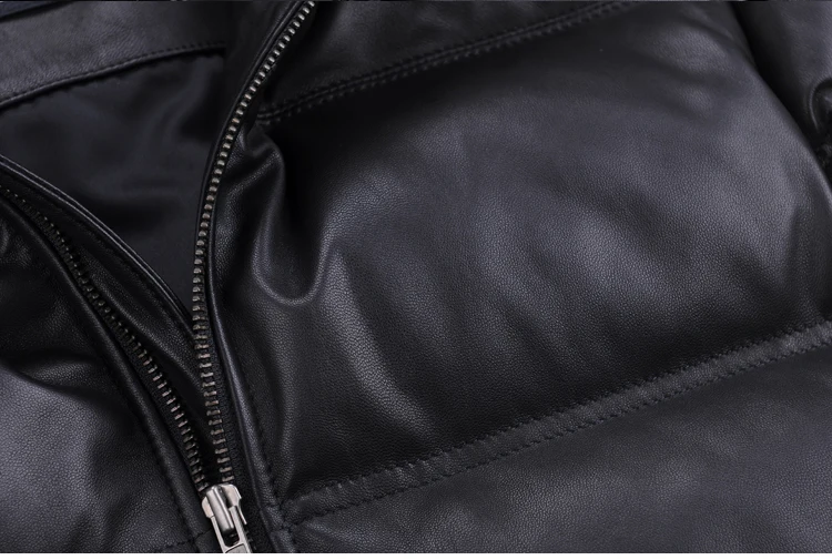 AYUNSUE/мужская куртка из натуральной кожи, зимняя белая куртка на гусином пуху, мужская куртка из овчины, плюс размер, куртка-пуховик 12-H05# KJ1149