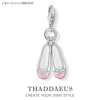 

DIY Jewelry Accessories Making Pink Ballet Toe Shoe Dance Pendant Lobster Clasp Fits Key Chain Trendy 925 Sterling Silver Charm