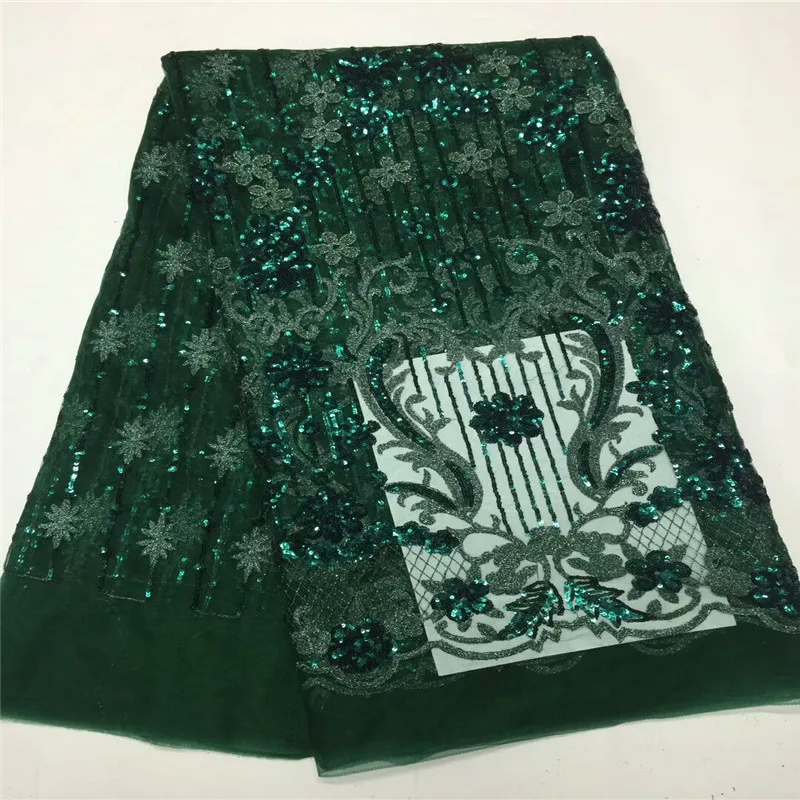 Most popular France mesh fabric sequin tulle lace for Nigerianweddings high quality french sequins DP95B-2 | Дом и сад