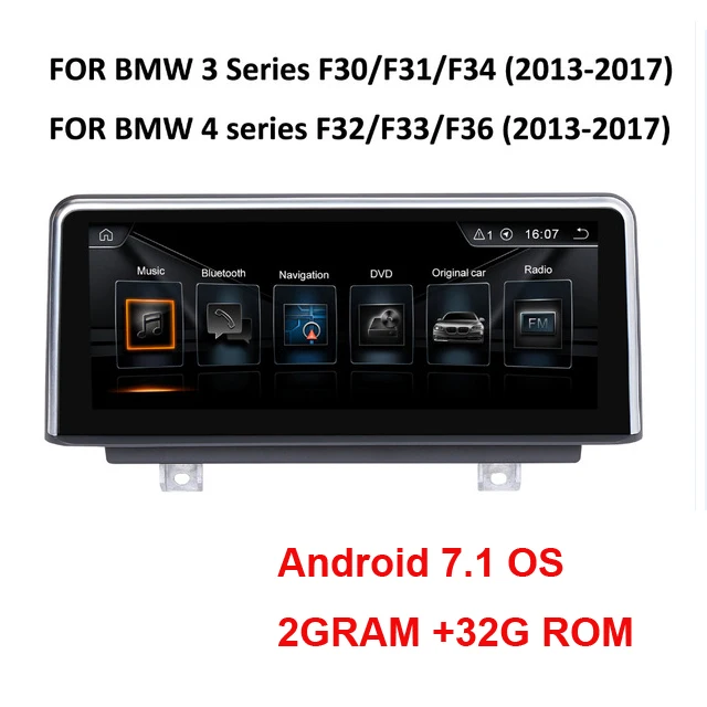 10.25\ Android 7.1 System Car Auto GPS Navi For BMW 3 / 4 Series F30 F31 F32 F33 F34 F36 Radio 2+32G RAM Bluetooth Music WIFI
