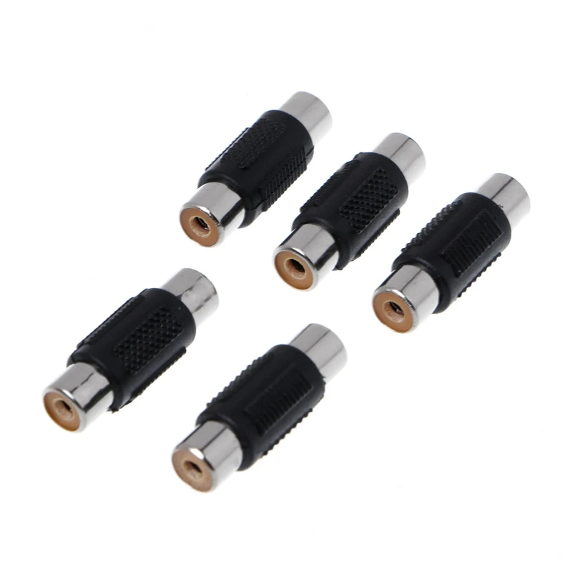 Audio Video Female to Female Connector Dual RCA Coupler Jack Adapter 3pcs