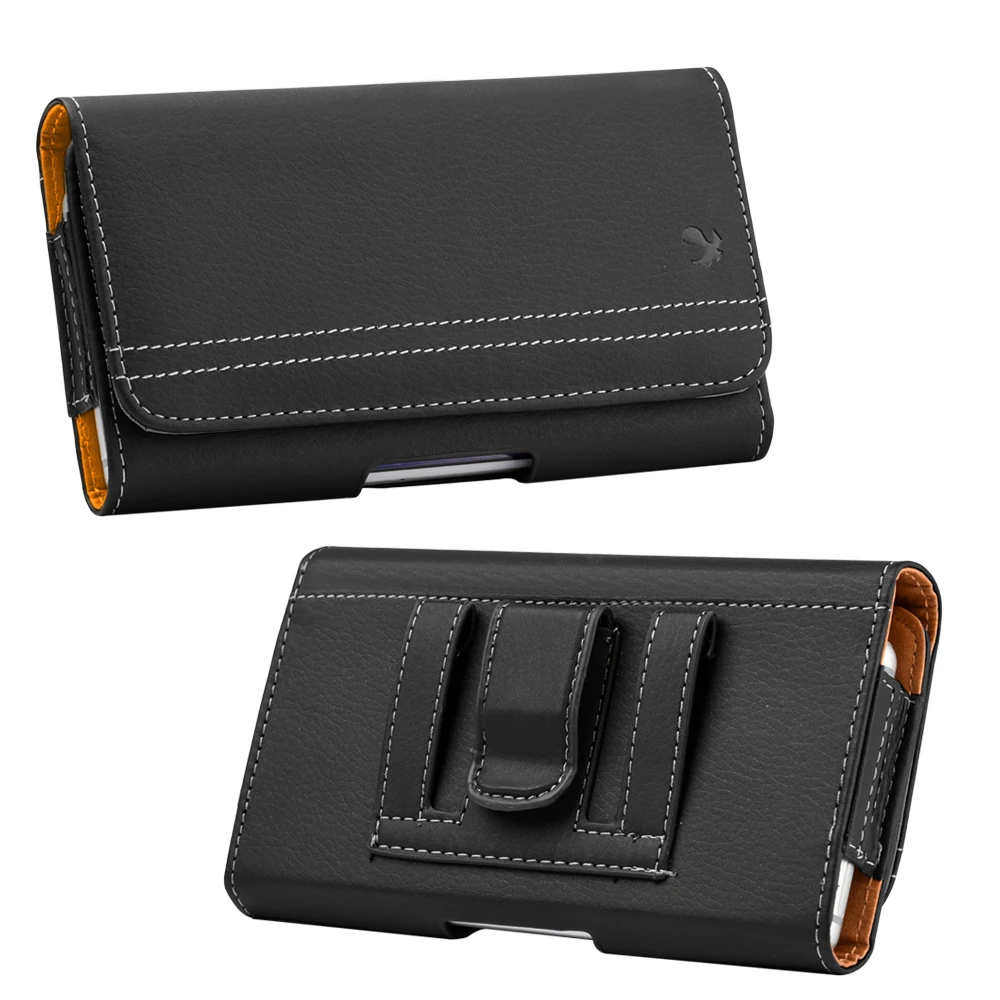Luxmo Universal Leather Wallet Belt Clip Pouch Phone Case For Iphone 5 5S 6 6S Plus Samsung Galaxy S7 S6 S6 Edge Plus Cover (3)