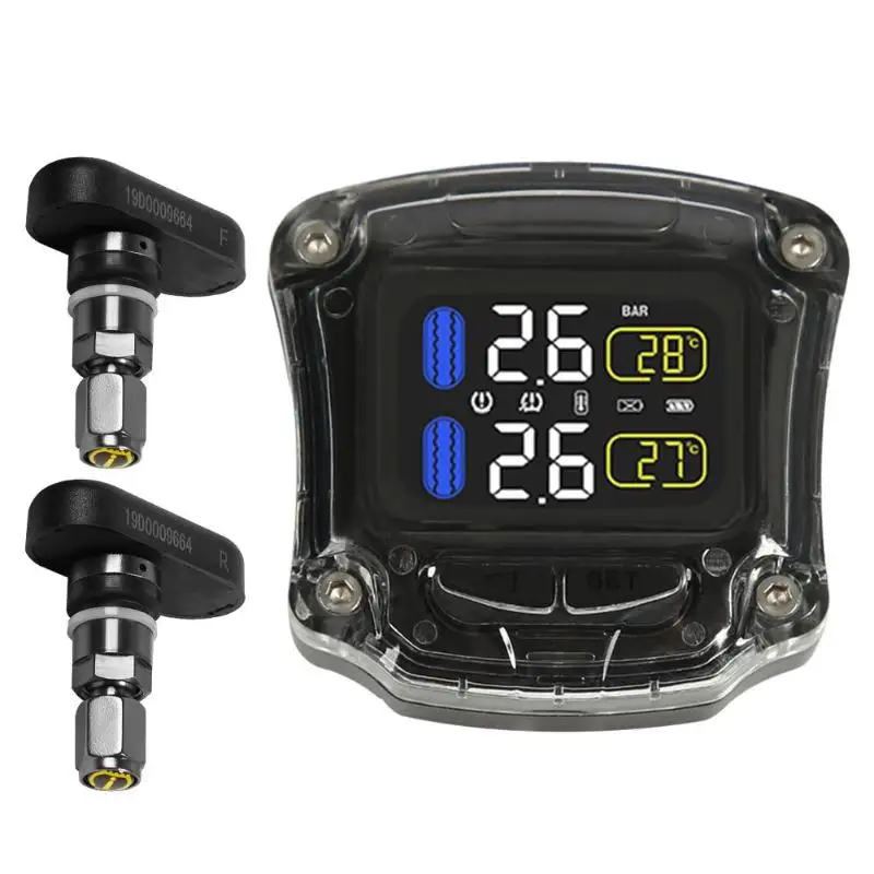 

Motorcycle TPMS Tire Pressure Monitoring System with 2 Internal Sensors