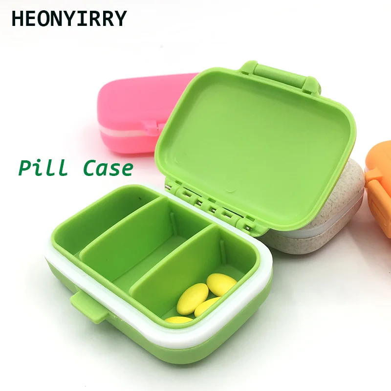 

Portable Pill Box Case Organizer Plastic Storage Container Box Tablet Case Holder Pill Case Splitter Medicine Box Pastillero
