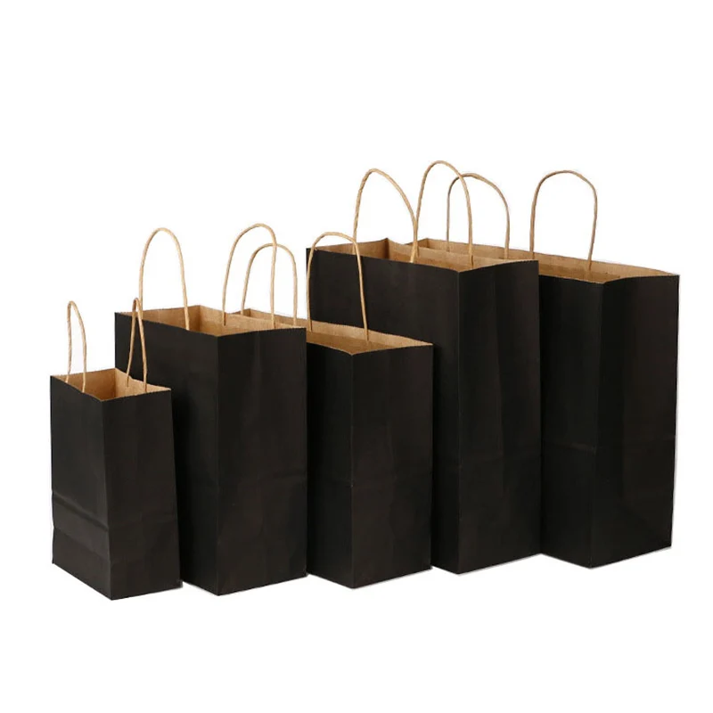 

10 Pcs/lot Gift Bags with Handles Recyclable Kraft Paper Gift Packaging Box Birtyday Baby Shower Party Decoration Supplies